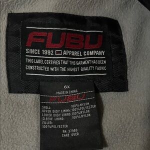 FUBU collection Black and Gray winter coat sz 6X